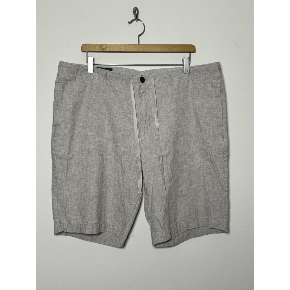 Perry Ellis Linen Blend Shorts Men’s 38 Khaki Tan Vacation Casual Resort Wear